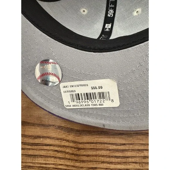 Vintage Arizona Diamondbacks 2001 World Series Hat New Era Size 8 NWT - Picture 6 of 6